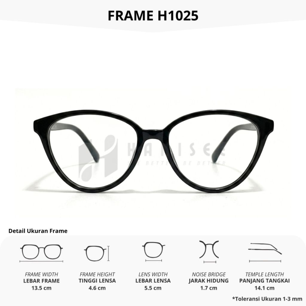 Hanisee Kacamata - Frame Kacamata H1025 Wanita