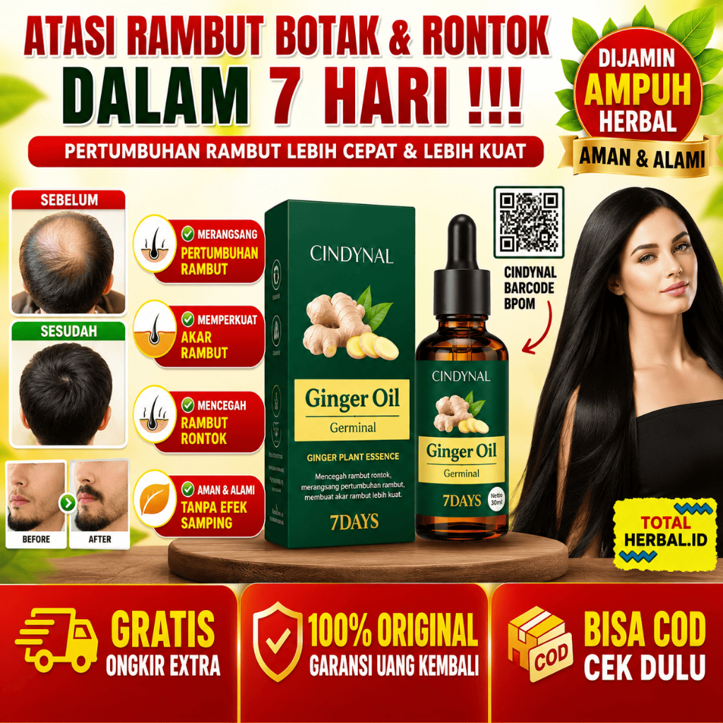 Rambut Ginger Germinal Serum Rambut Ginger Germinal 7 Days Penumbuh Rambut Atasi Botak dan Rontok He
