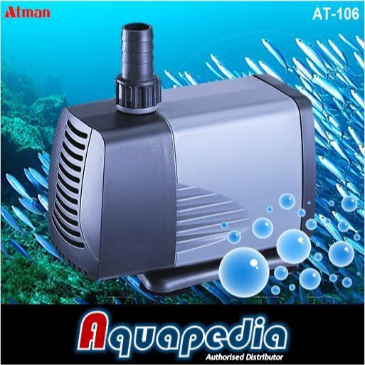 Atman AT-106 Pompa Air Aquarium/Aquascape/Kolam Submersible Water Pump Atman AT106 Aquapedia Shop