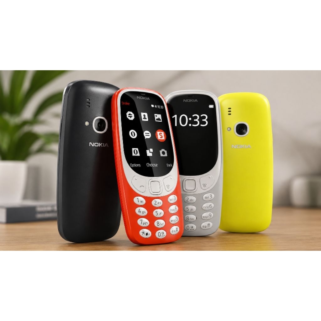 Handphone Nokia 3310 2017 Dual SIM 2.4 Inch HP Jadul eks Garansi Resmi TAM Original - Old Stock Disp