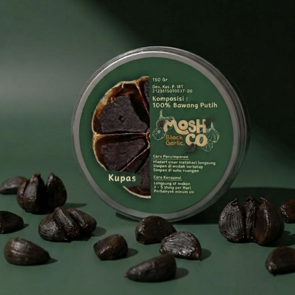 Black Garlic Kupas Premium (Moshco Black Garlic)