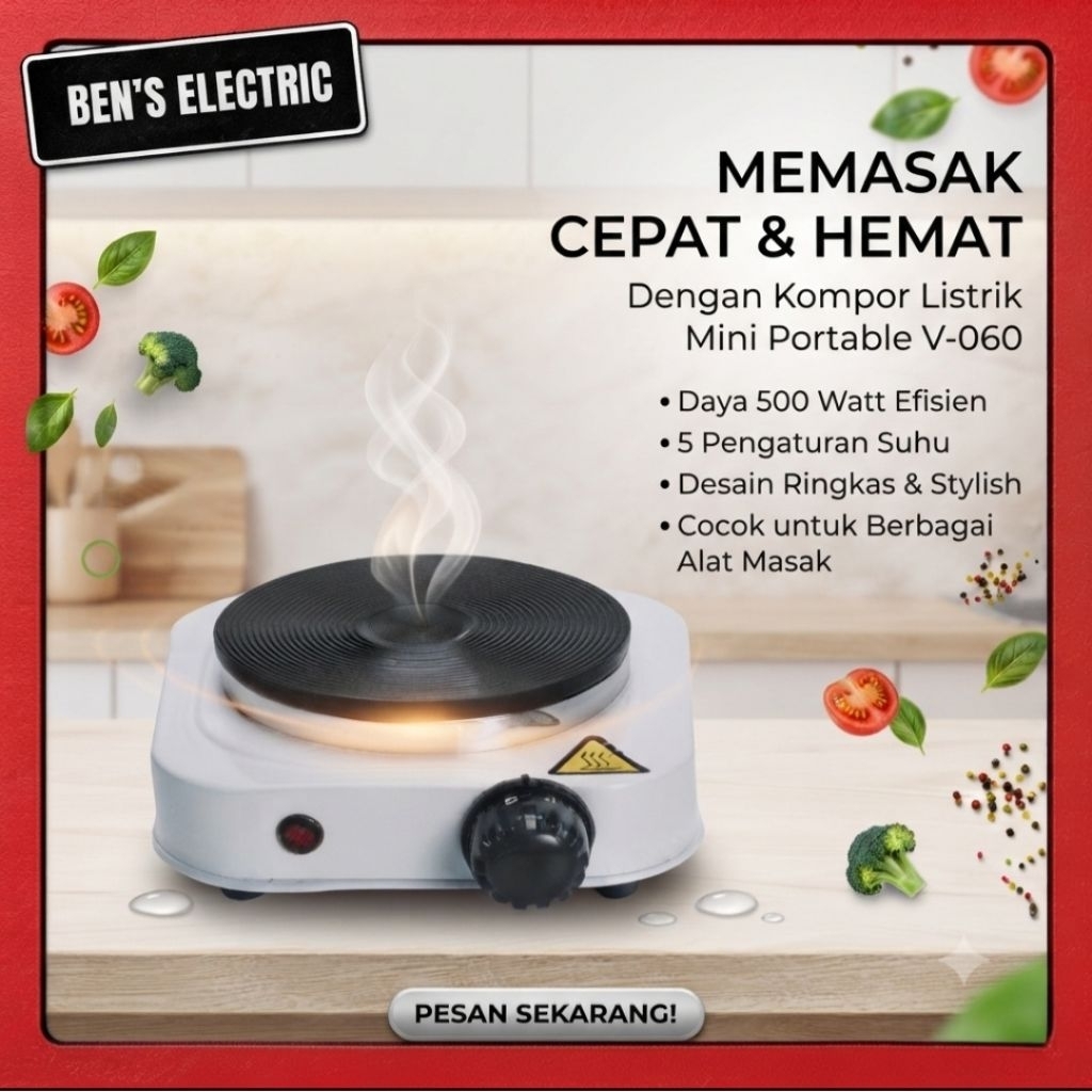 Kompor listrik anak kos alat masak listrik kompor listrik 500 watt elektrik portable listrik mini mu