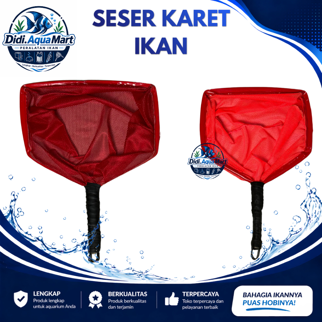 Serokan Ikan Karet Besar dan Kecil Jaring Lentur Awet