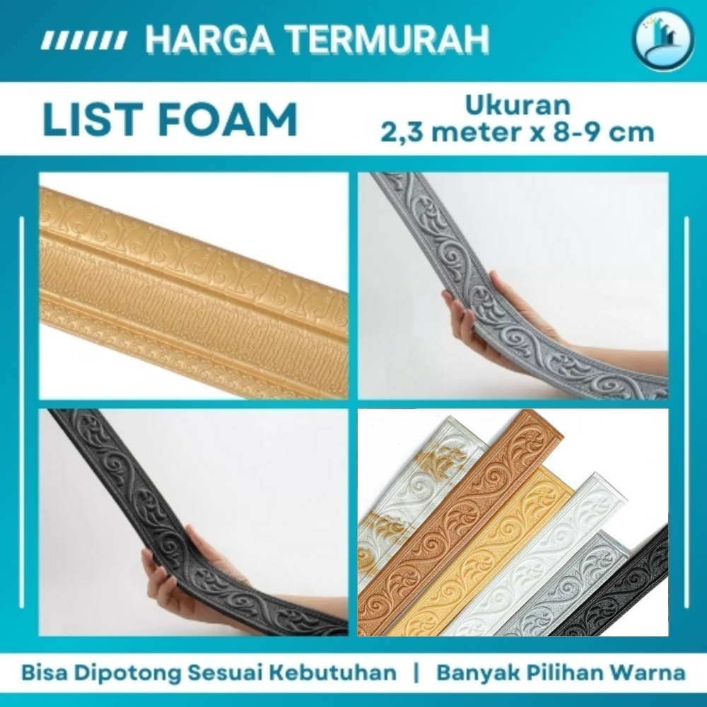 Border List Wallpaper List Wallpaper Dinding Foam 3d Stiker List Dinding Wall Moulding Walpaper