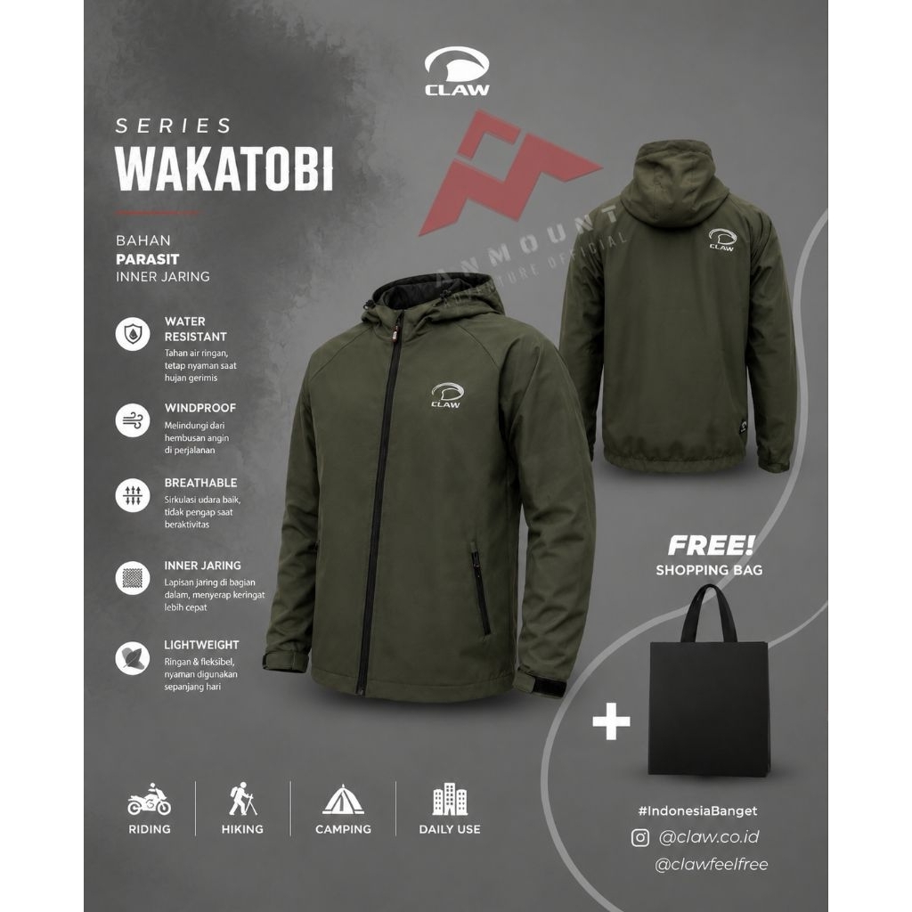 Jaket Claw Parasit / Series Wakatobi / Jaket Outdoor / ANMOUNT
