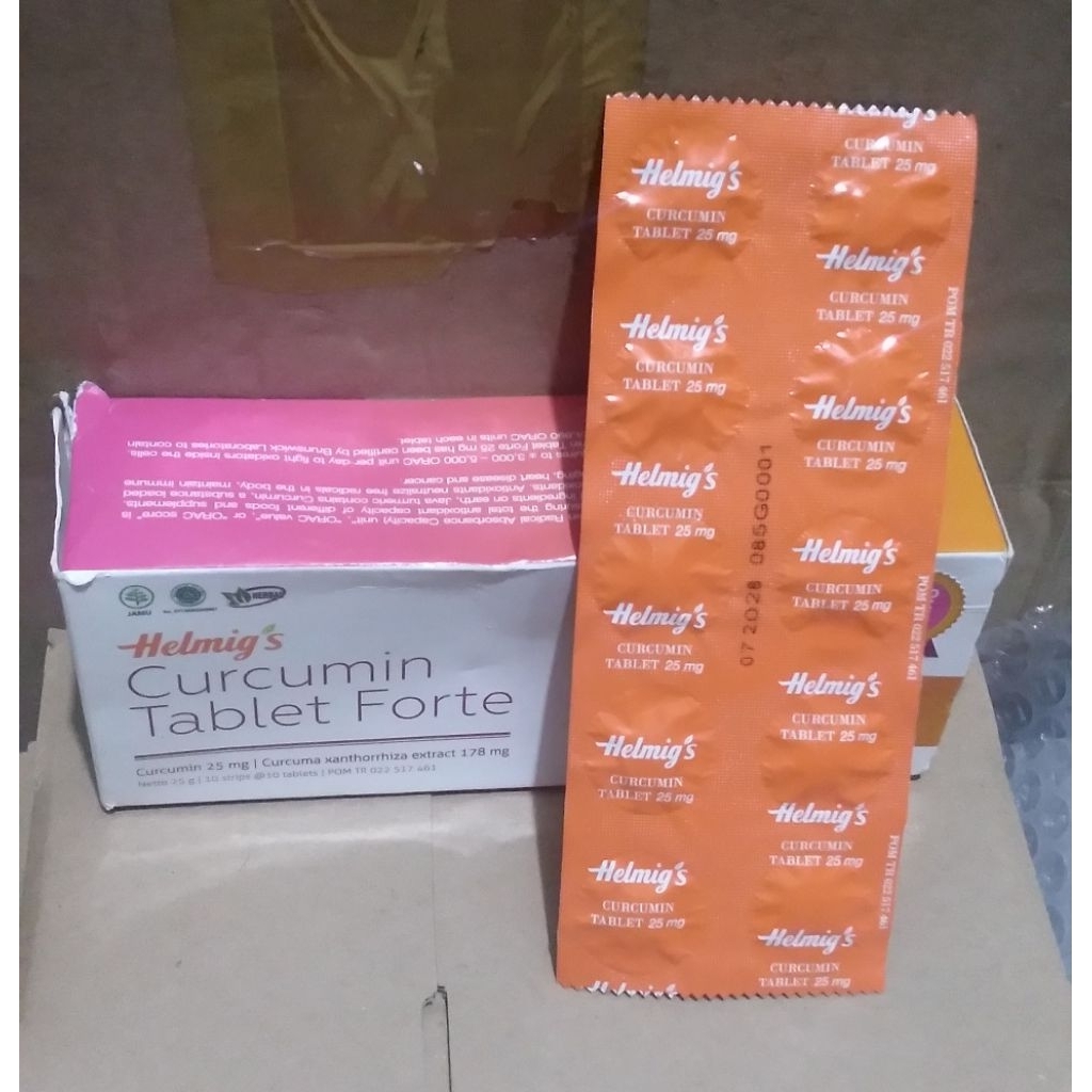 suplemen kesehatan curcumin tablet forte strip 10 tablet