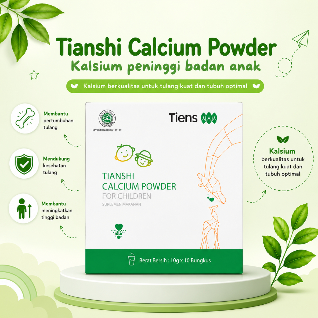 TIENS - Tiens Calcium Powder For Children Susu Kalsium Penambah Tinggi Badan Anak Calcium Tiens