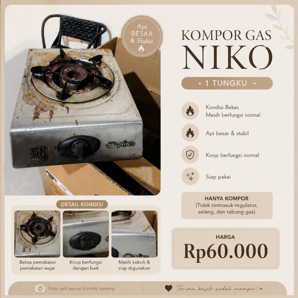 kompor Niko preloved