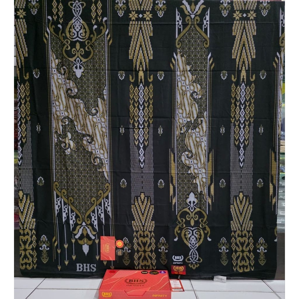 SARUNG BHS INFINITY KEMBANG & PMA GOLD SILVER BRONZE ORIGINAL