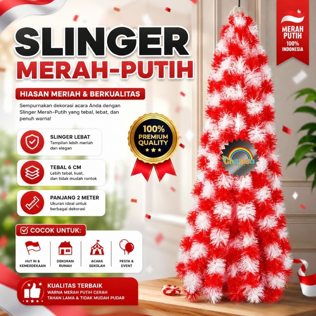 slinger / tinsel  /rumbai rumbai ( panjang 200 cm )