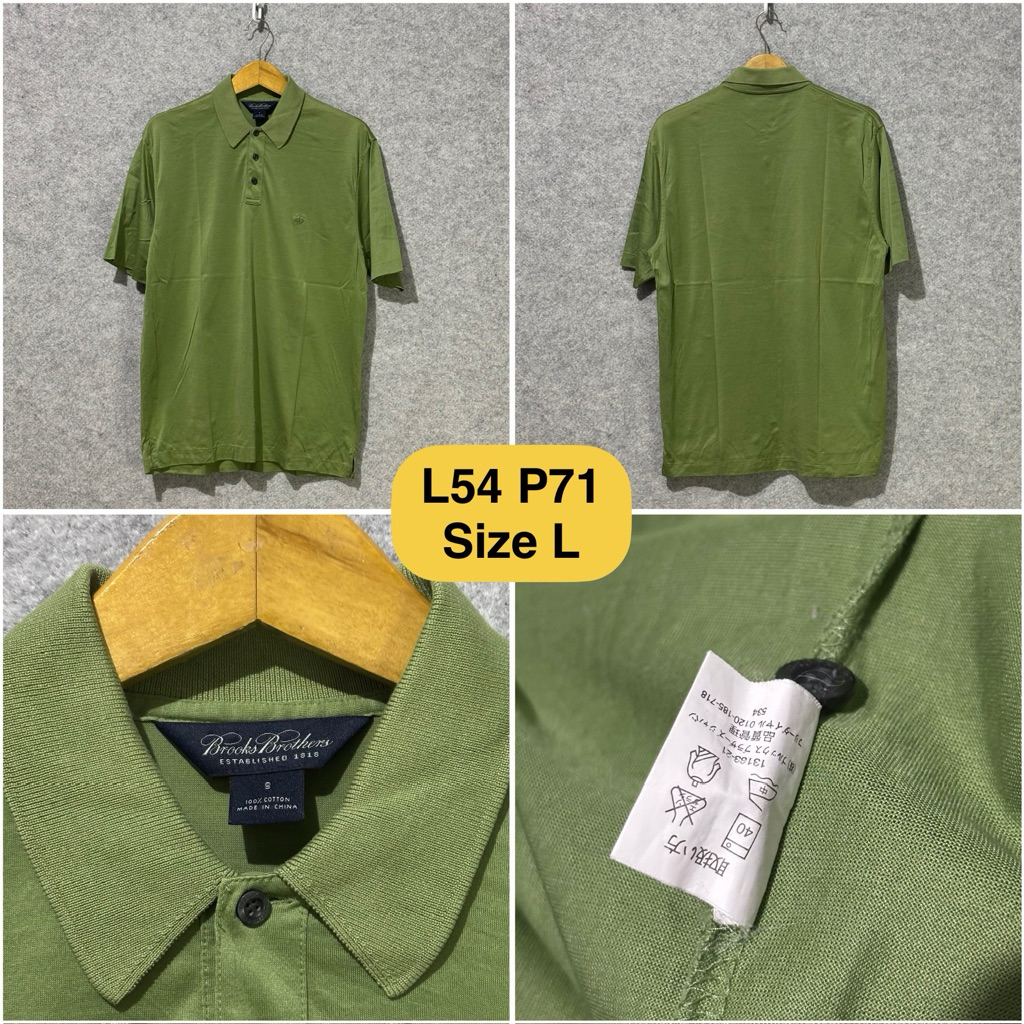 Poloshirt Brooks Brothers Hijau Original