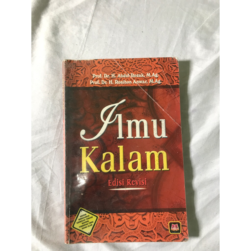 Buku Ilmu Kalam Edisi Revisi Prof. Dr. H. Abdul Rozak, M.Ag. Sampul Merah Motif Islami