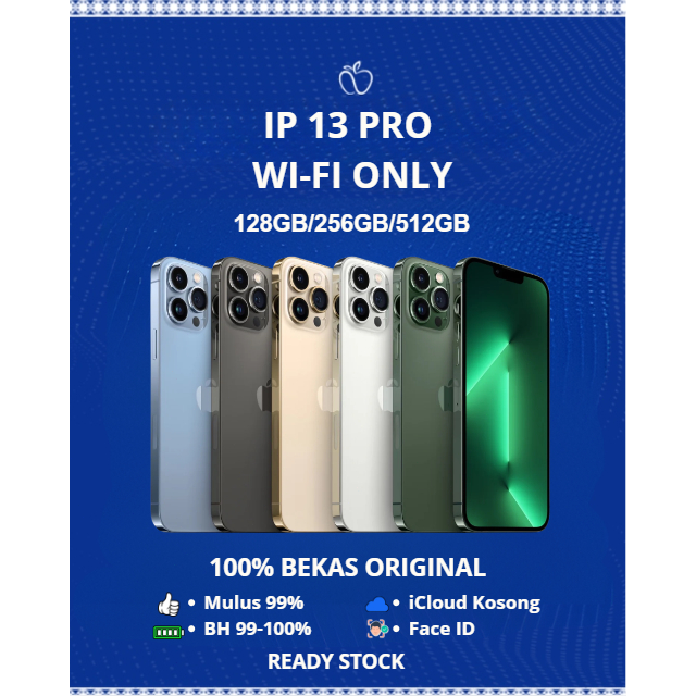 iPhone 13 PRO WiFi ONLY Version Original Second | 13 PRO  Full Function | WhatsApp TikTok Live Gamin