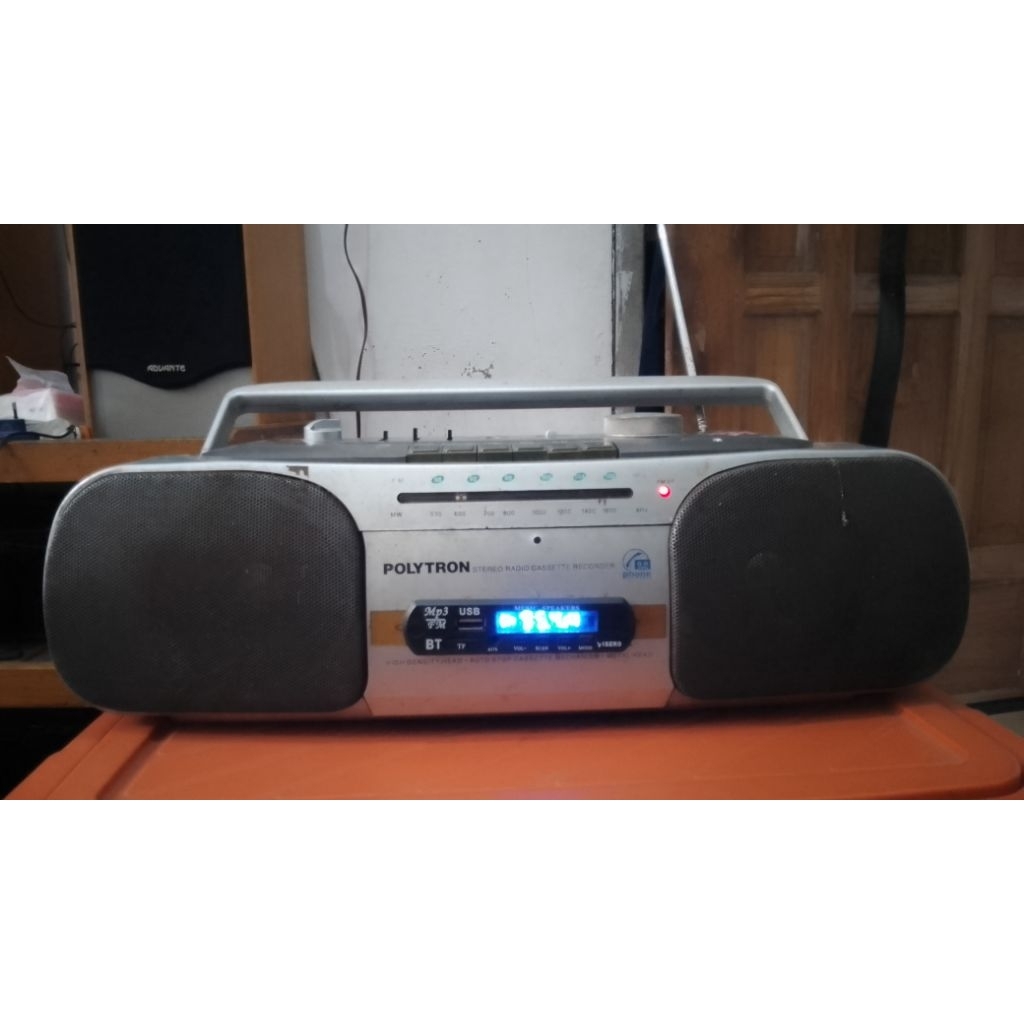 Tape Compo Mini Polytron sudah Bluetooth FM Radio