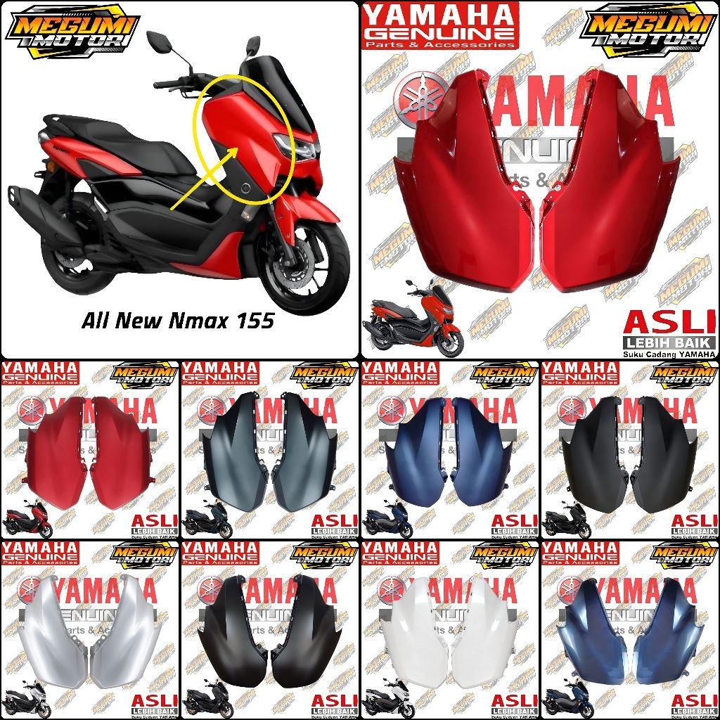 BODY COWLING SAYAP DEPAN NEW NMAX 155 KANAN KIRI 2020 2024 ORIGINAL YAMAHA B6H-F8377-00 B6H-F8351-00