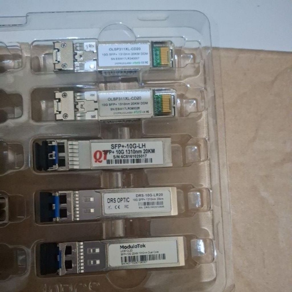 SFP+ 10GBase-LR 10G 1310NM SINGLEMODE SFP 10GBPS 20KM  SFP-10G-LR 20KM SM Duplex LC Module Transceiv
