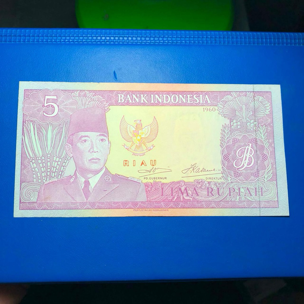 Uang Kuno Asli 5 Sukarno Riau