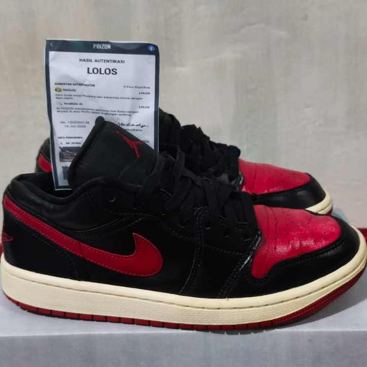 Original Nike AJ1 Low Bred Sail sz 40