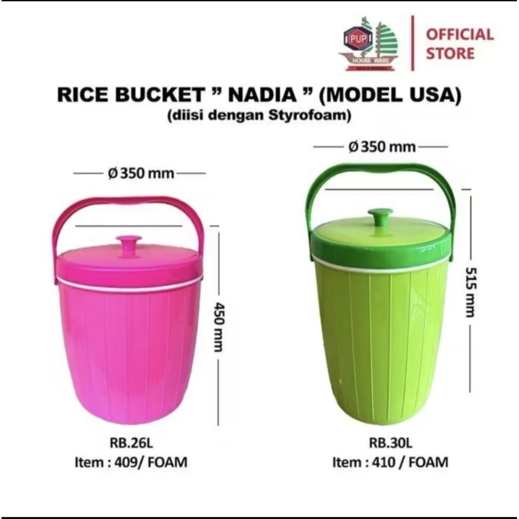 Termos Nasi dan Es Jumbo 26 Liter dengan Centong Rice Bucket Kapasitas Besar