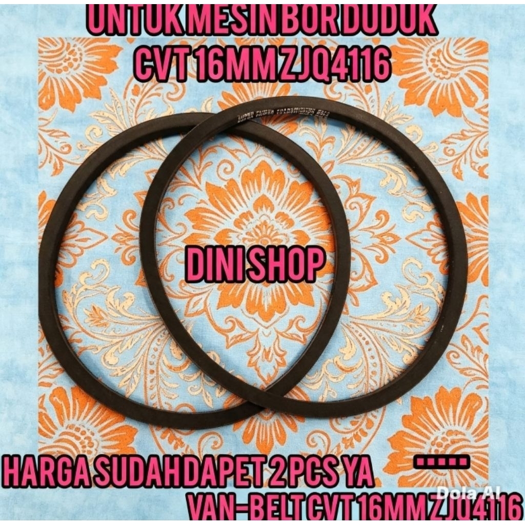 VANBELT MESIN BOR DUDUK 16MM VANBEL CVT 16MM ZJQ4116 VANBELT UNTUK MESIN BOR DUDUK ZJQ4116 ISI 2 PCS