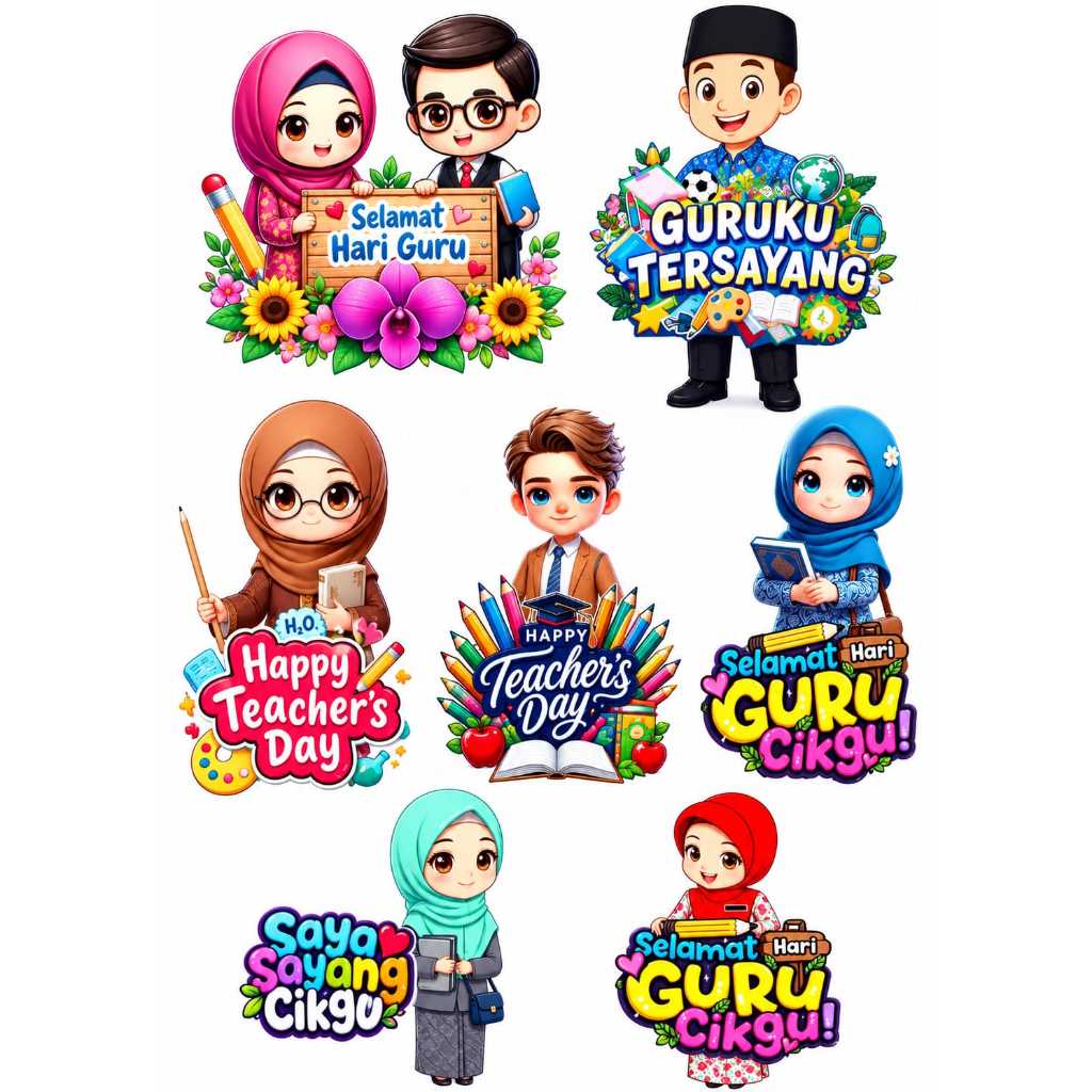 topper hari guru/cake topper hari guru