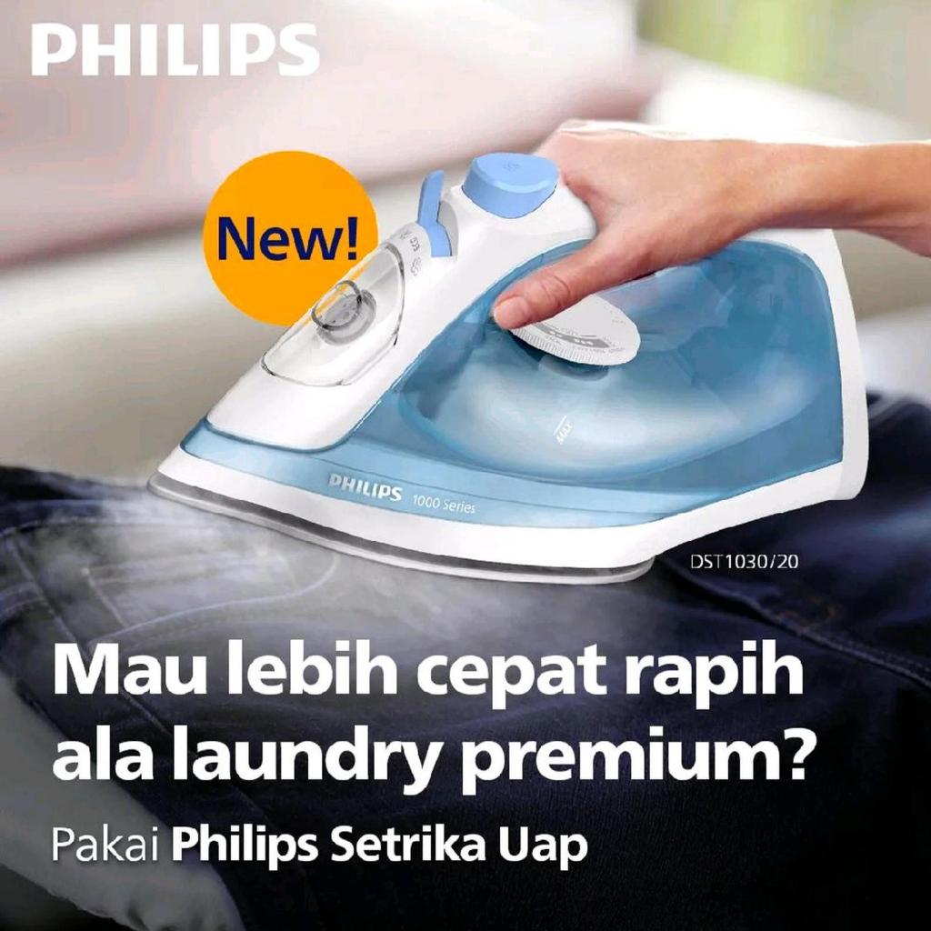 Setrika Uap Steam Iron Philips DST-1030 DST 1030 DST1030 PREMIUM LAUNDRY STEAM