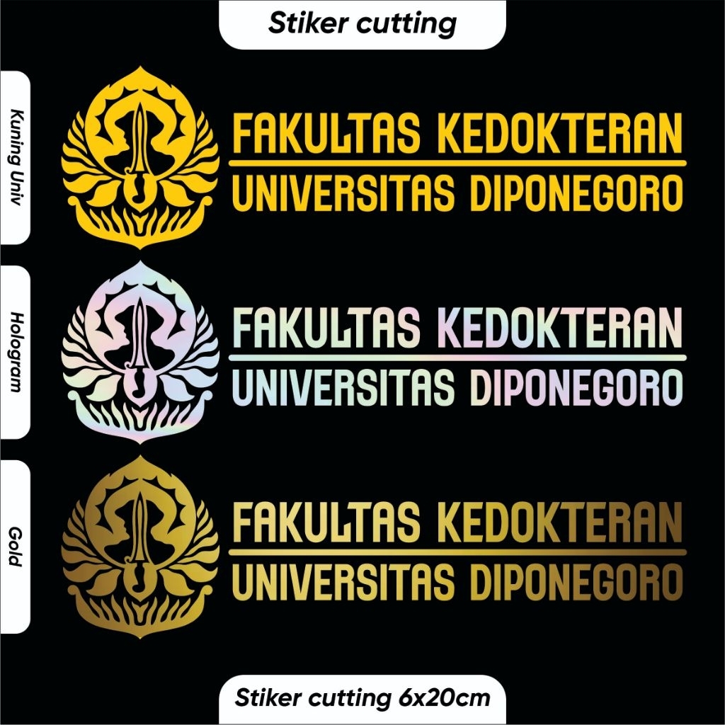 UNIVERSITAS DIPONEGORO UNDIP STIKER CUTTING BEST