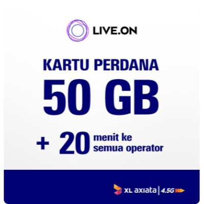 NewKartu Perdana XL Live.On | LiveOn 50GB