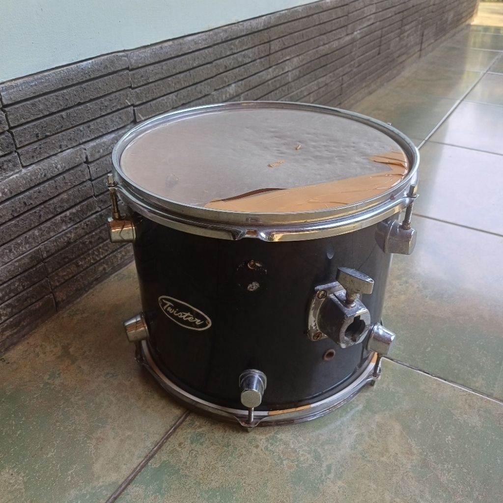 Tom 12 inch Drum Bekas Merek Twister Bahan Project Casing Drum Gantung Minus