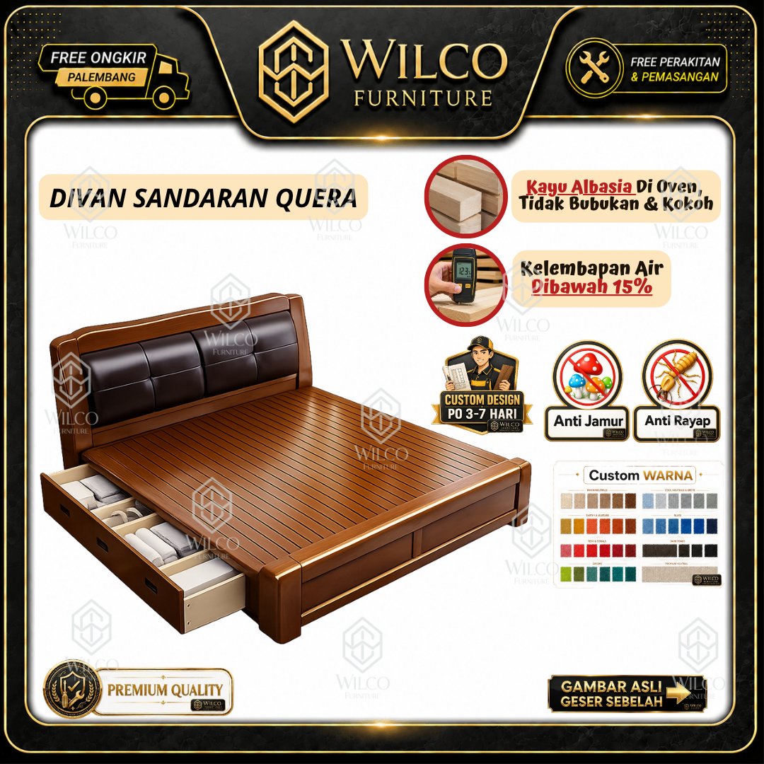 Divan Sandaran Quera Custom | Divan Sandaran Laci Custom