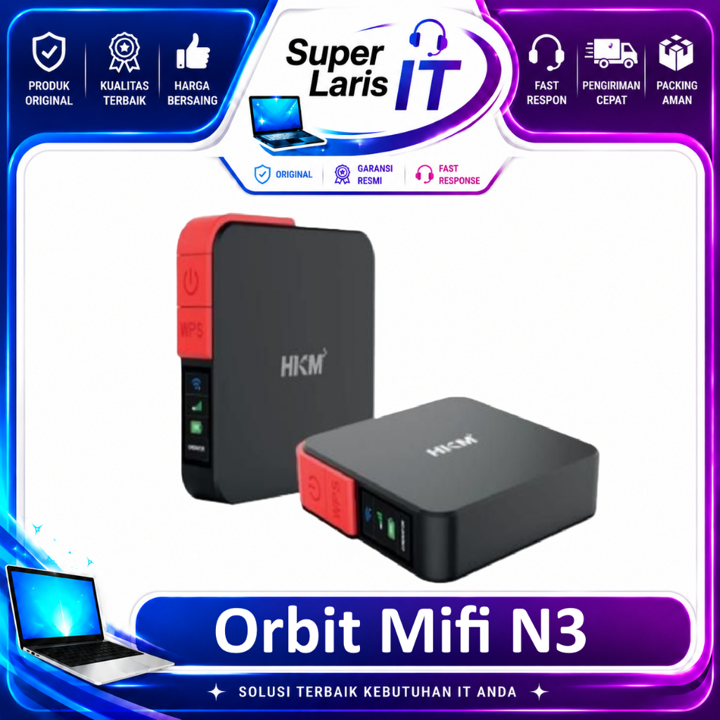 Telkomsel Orbit MiFi N3 Modem WiFi Portable 4G LTE Mobile Hotspot Internet Travel Unlock HKM M23