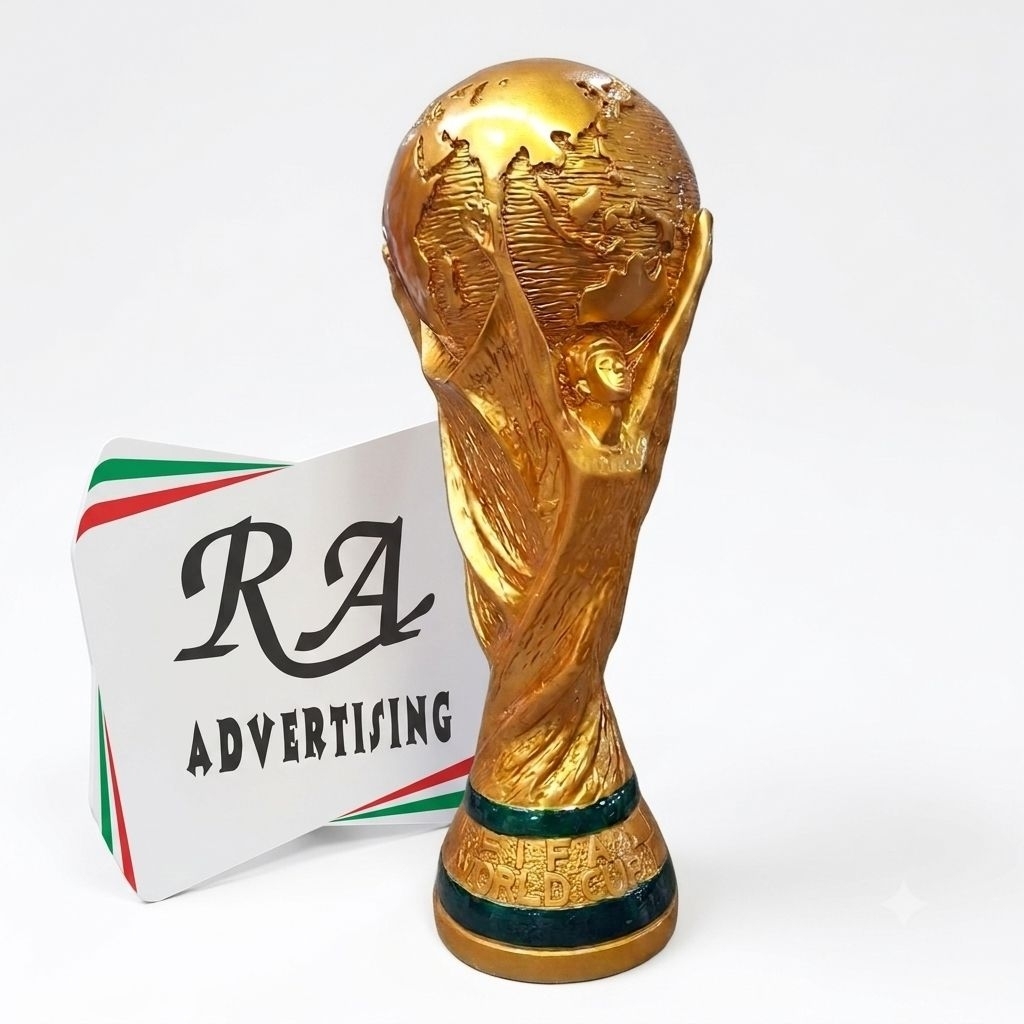 trophy piala dunia ( FIFA world cup ) / trophy piala dunia bahan viber / replika piala dunia