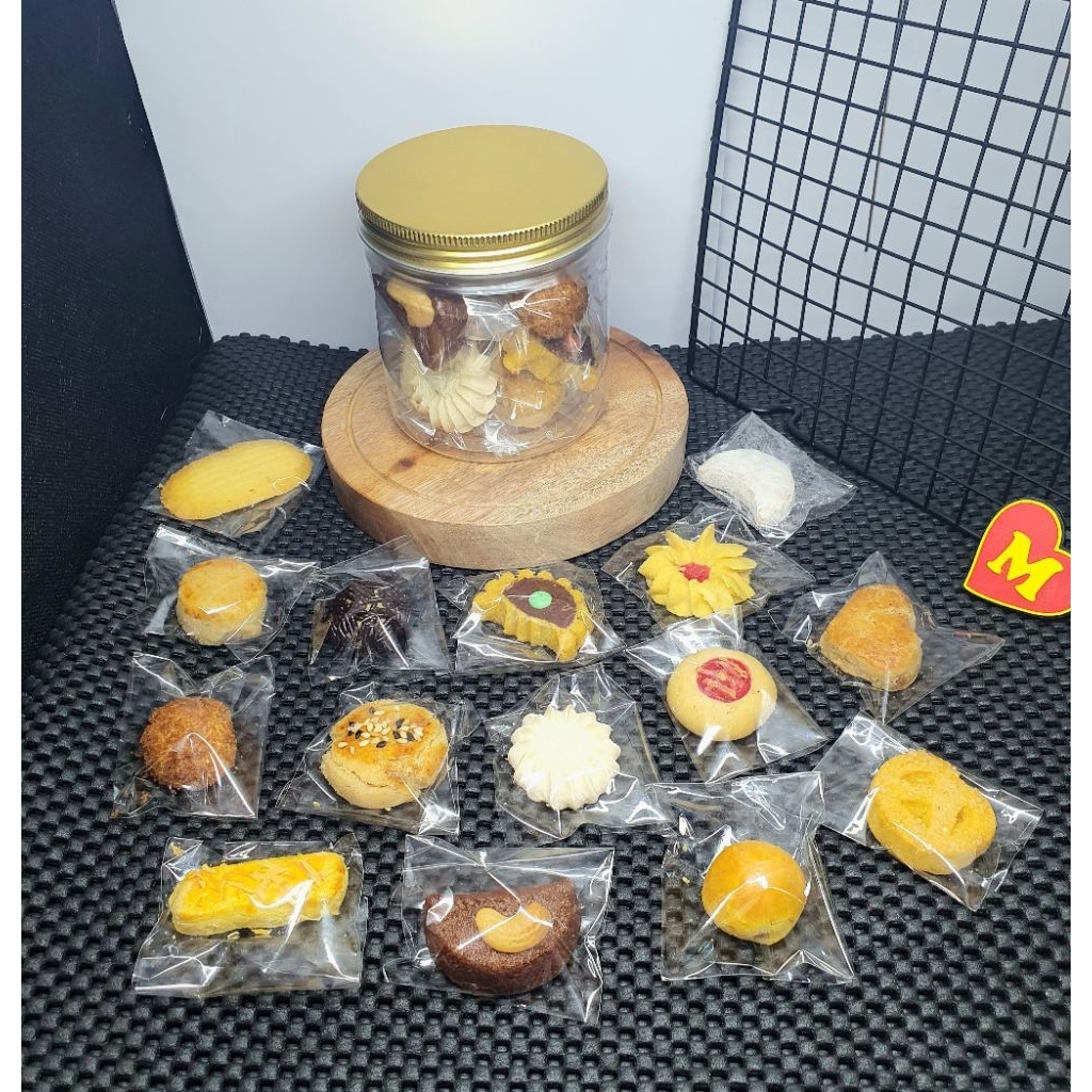 Cookies Standar Bijian Mix (15pc) Tabung 400ml Kue Kering Merry Cookies - Multi Prima Rasa