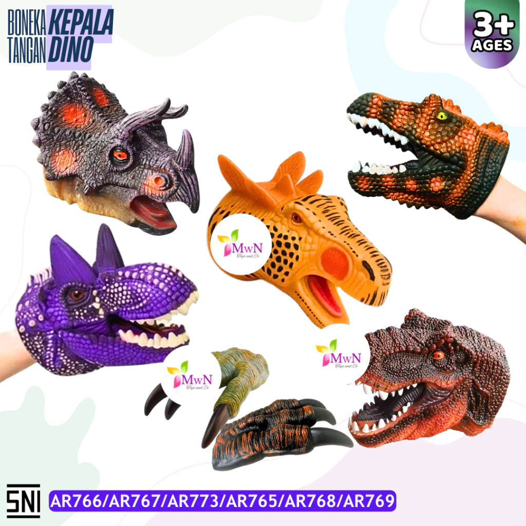 MW Mainan Boneka Tangan Kepala DINO AR766/767