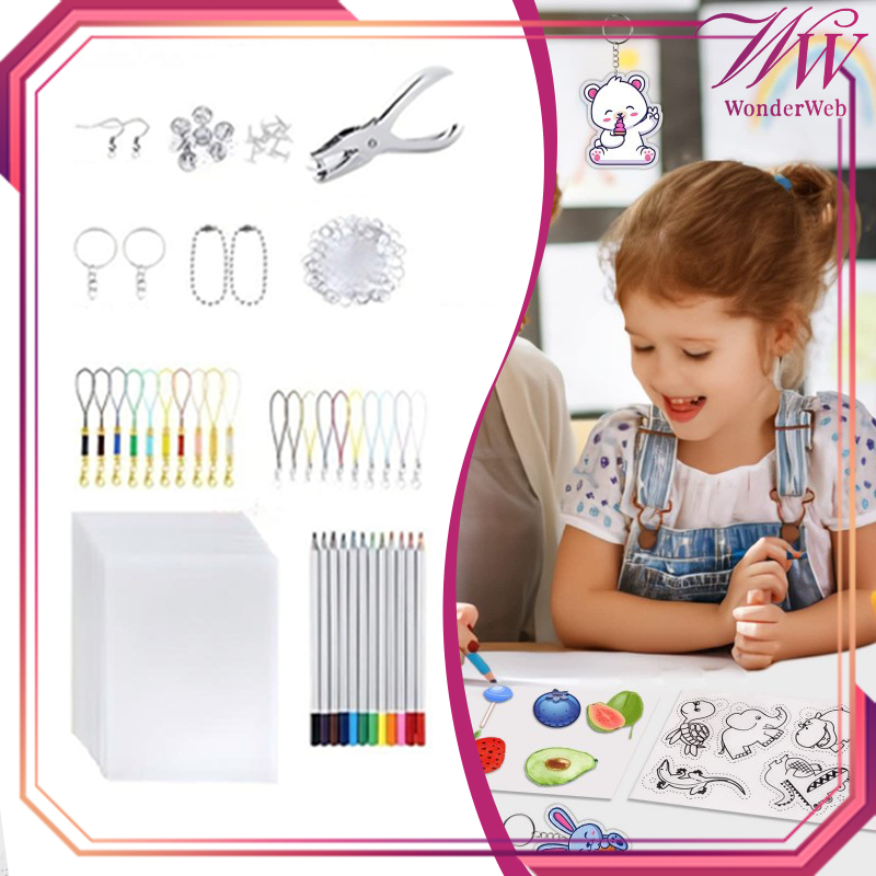 Printable Shrink Paper 1 Set/198pcs Shrink Paper Printable DIY Paper Shrink Hadiah Buatan Sendiri Sh