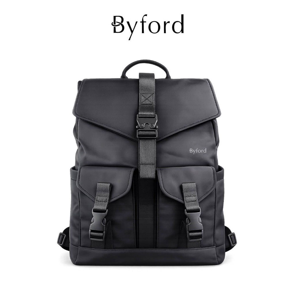 Byford Backpack Tas Ransel Tas Punggung Tas Kerja Tas Laptop Pria Black 2212820301BLAx