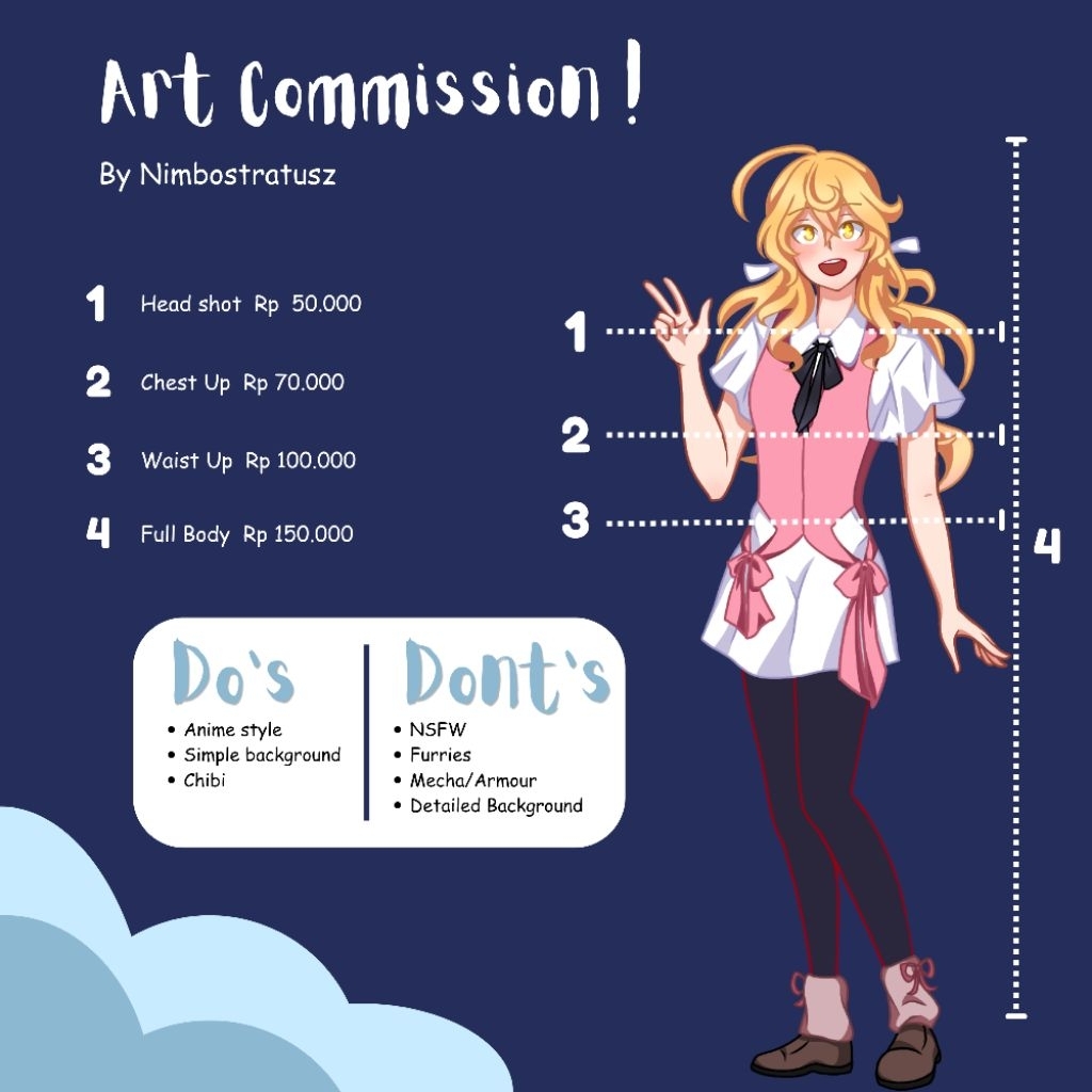 Art Commission by Nimbostratusz | Anime and Chibi Style