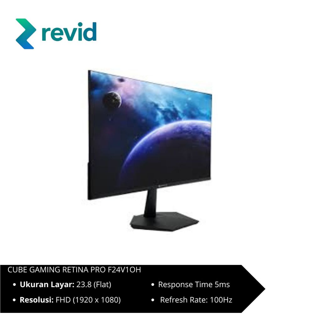 CUBE GAMING RETINA 23.8" PRO F24V10H FHD IPS Frameless 100Hz / Cube Gaming Monitor