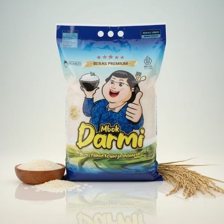 Beras premium Mbok Darmi kemasan 5kg
