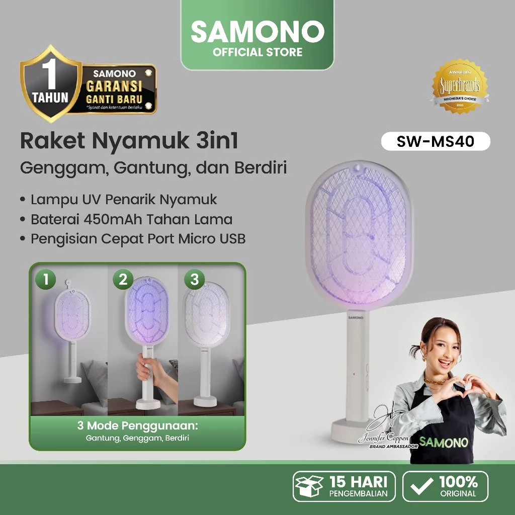 samono SW-MS40 Raket Nyamuk Listrik