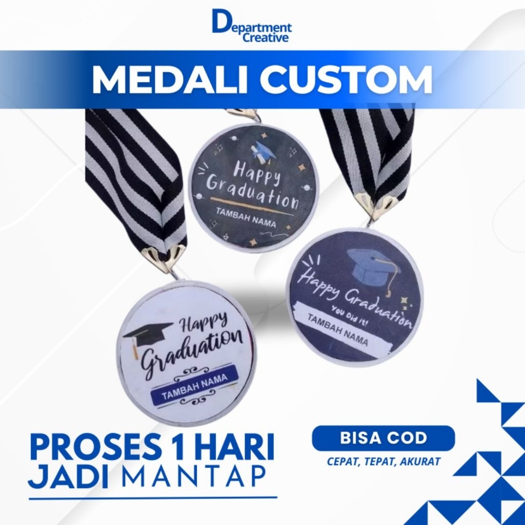 medali happy graduation costum - akrilik mendali wisuda
