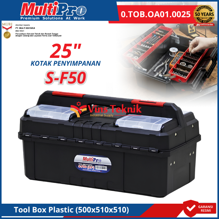 MULTIPRO Tool Box Plastik Box Pertukangan Tool Box S-F50 25 Inch