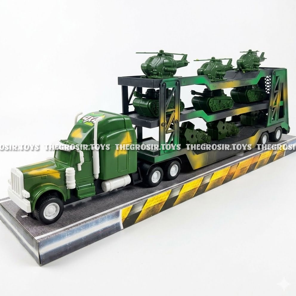 TGT Miltary Heavy Truck Trailer IM-397 Mainan Truk Tentara Army Militer Roket Tank Helikopter