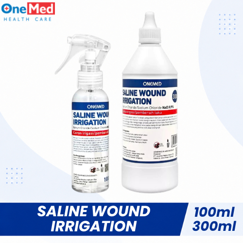 Onemed Saline Wound Irrigation 100ml 300ml Cairan Pembersih Luka Nacl Rawat Luka