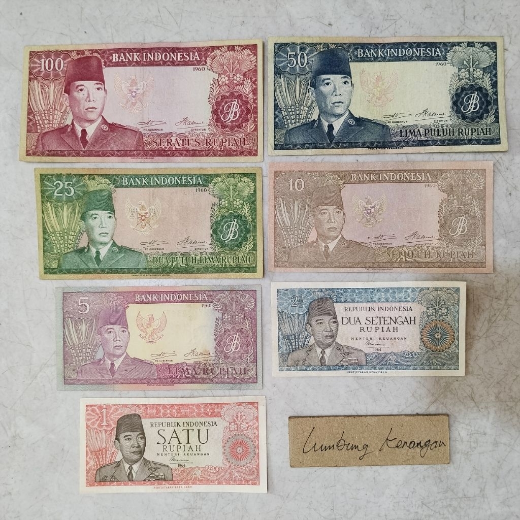 SK-3LKC uang kuno set sukarno 7 Lembar
