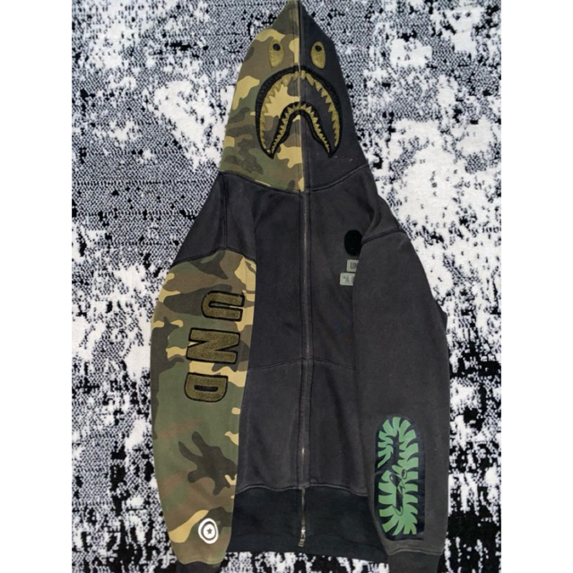 BAPE × undefeated shark full zip hoodie A Bathing Ape