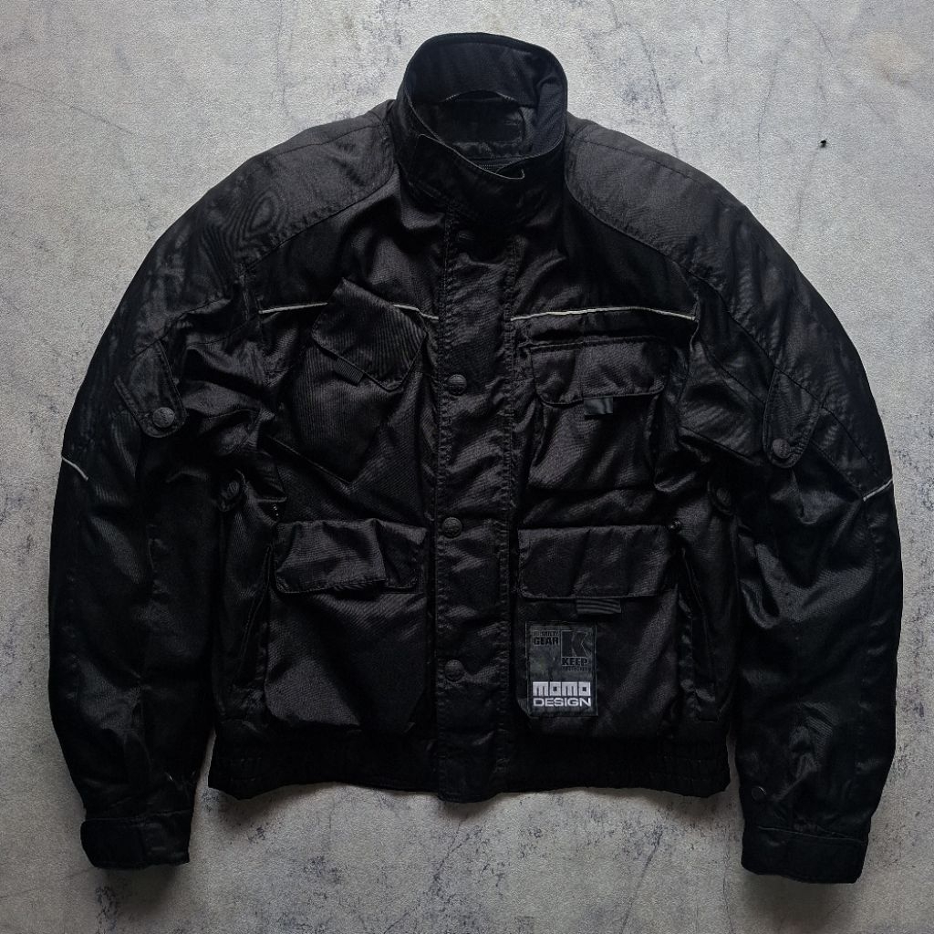 Motor Jaket Racing by Momo Design Italia / TacticalPocket (Black) FullProtector