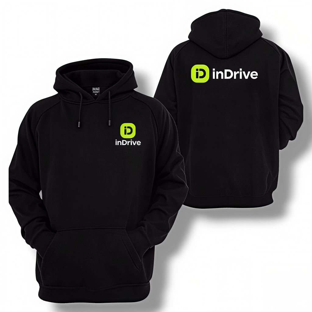 Sweater Hoodie Hitam I-Drive Ojek Online Jaket Hoodie Driver Ojek Online Unisex L-XXL