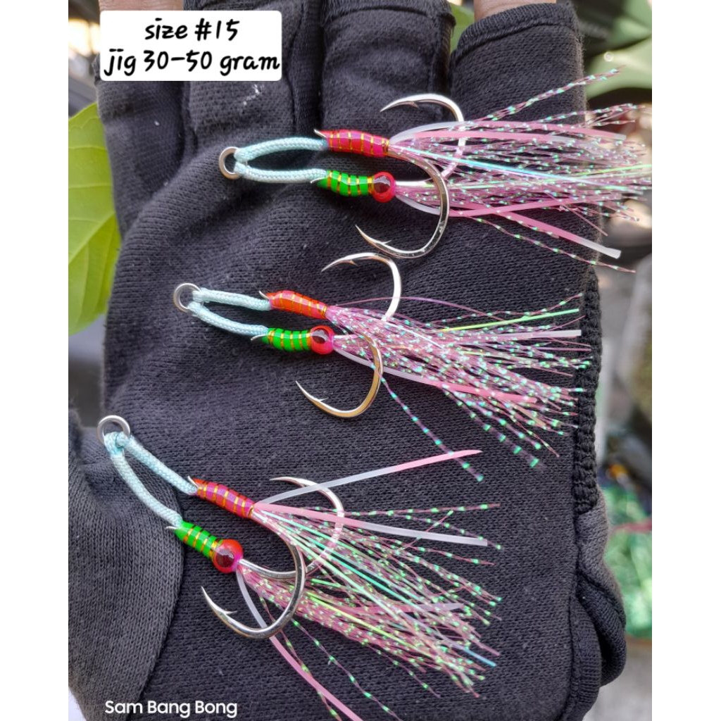 Double Assist Hook Micro Jig Size #15