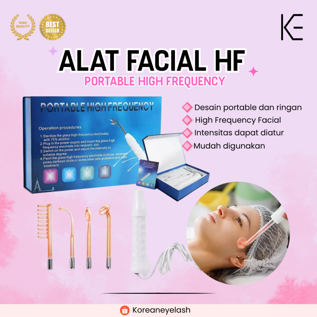Alat Facial Portable High Frequency | High Frequency Facial Machine | Beauty Device Skincare